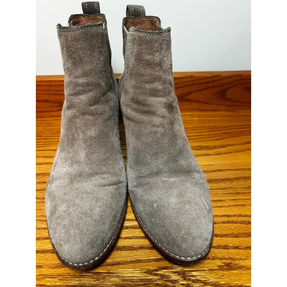 Madewell Size 10 Suede Bootie Taupe Heel